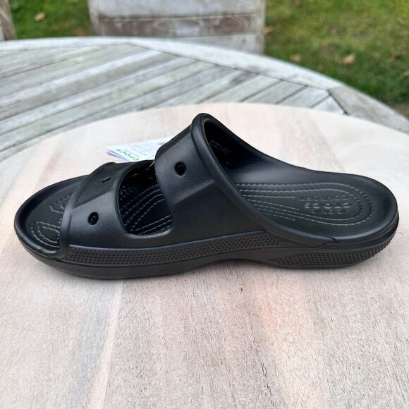 Crocs Baya Slides Unisex Mens 6 Women 8 Sandals Waterproof Black Shoes New - Picture 11 of 16